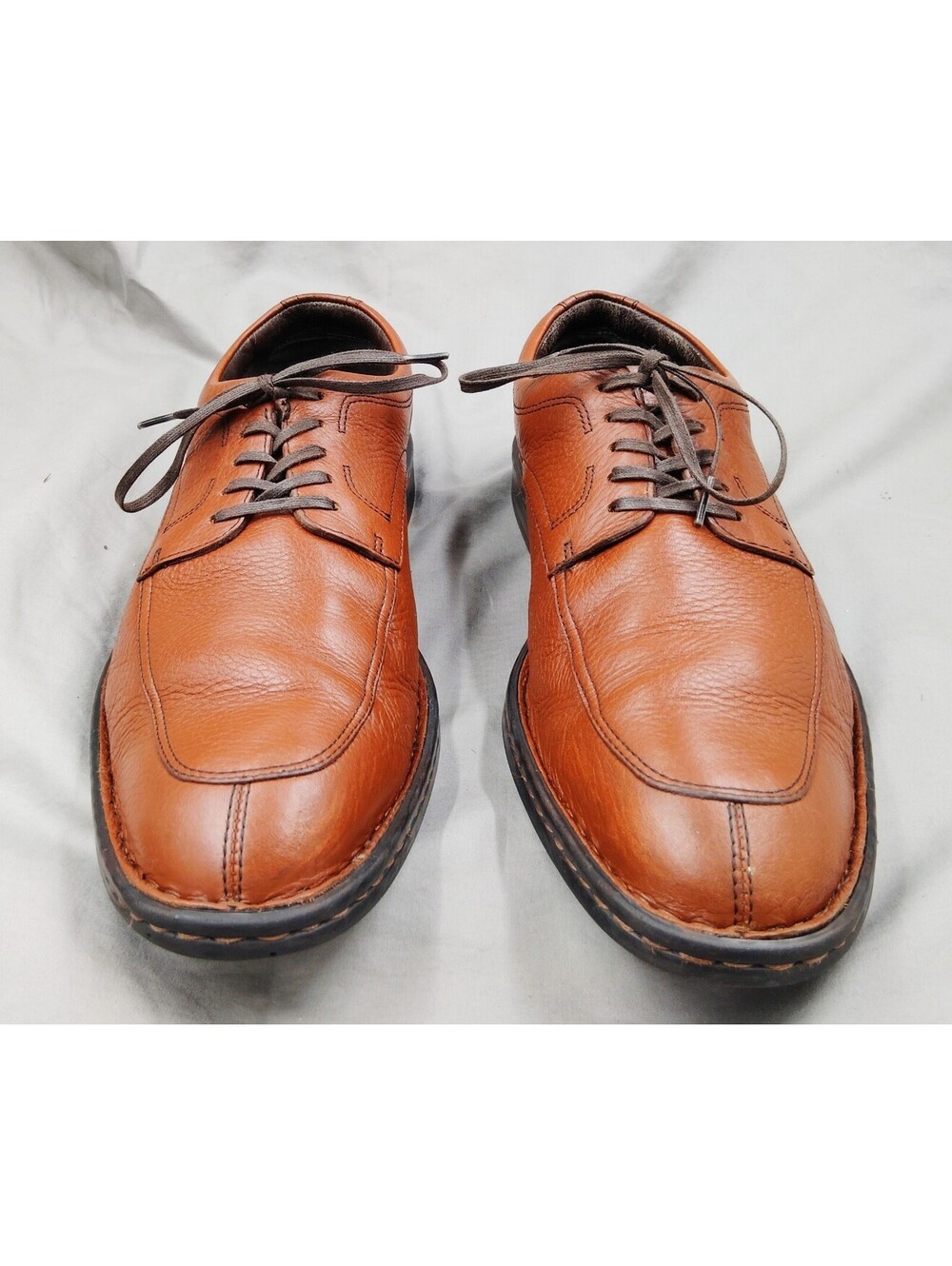 Rockport V76027 Men's 8 W Brown Leather Apron Toe Oxford Dress Shoes Adiprene